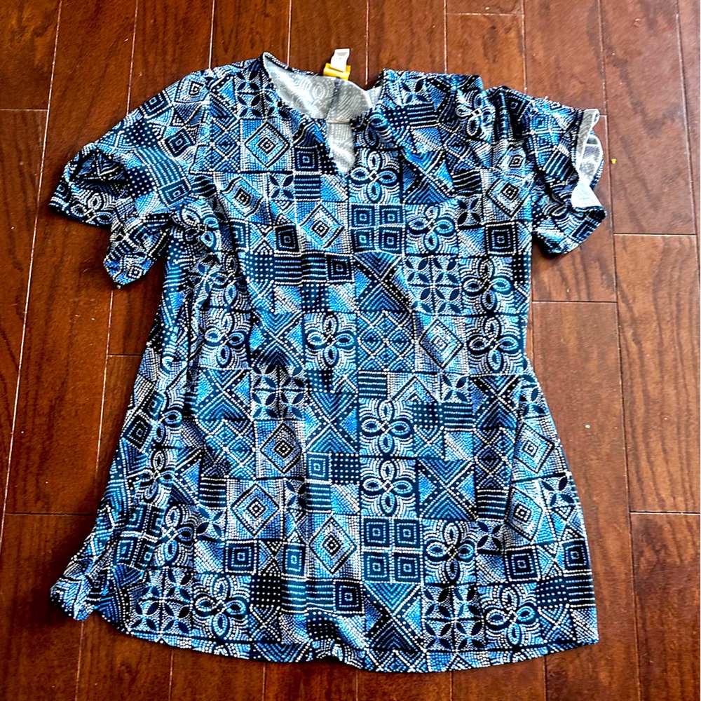 Ruby Rd Blue Print Dress Size 1X